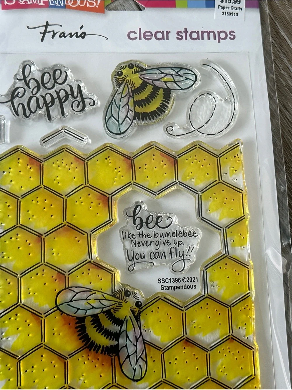 Stampendous Fran's Clear Stamp Set Bumblebee Happy Bumble Bee Cute!
